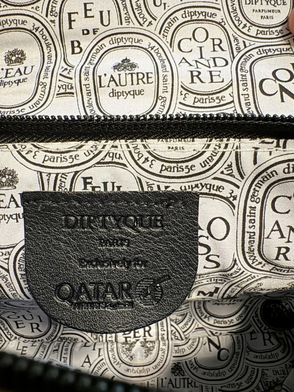 Qatar Airways x Diptyque Cosmetic Pouch